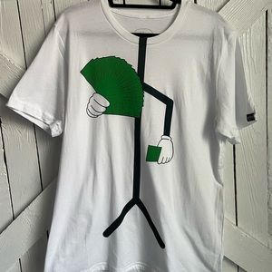 NWOT Men’s Cash Money Stick Figure Shirt Small through X-Large V.I.Tees